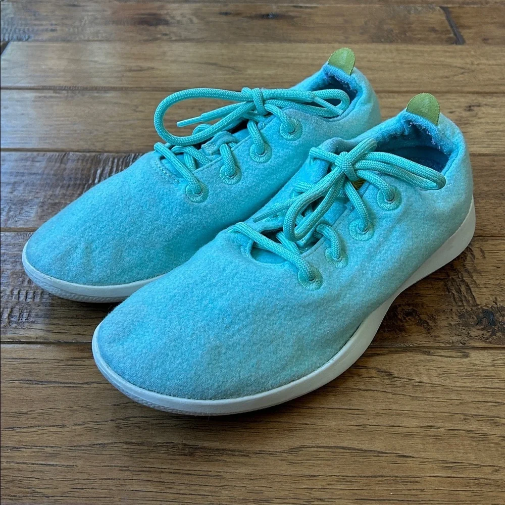 Allbirds Wool Runners Sustainable Wool Running Shoe Sneakers Mint Green Size 10